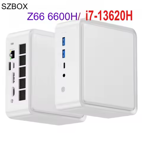 SZBOX Z66 6600H PCIe3.0 /Core i7-13620H PCIe3.0 Mini PC DDR5 5600MHz SSD Wifi6 BT5.2 Type-C Office G