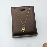 22k / 916 Gold Bar Pendant with Chain by Best Gold Shop