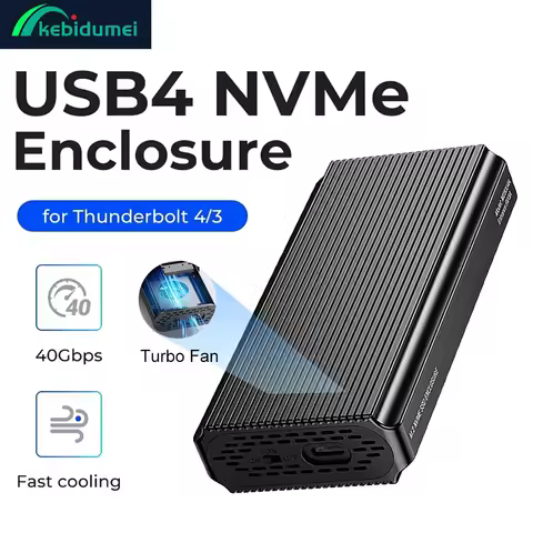 Kebidumei 40Gbps M2 NVMe SSD Enclosure USB4 Thunderbolt 3 4 PCIe Case Aluminum External Solid State 