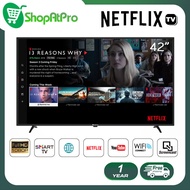 Aconatic ทีวี 42 นิ้ว smart tv wifi Full HD สมาร์ททีวี โทรทัศน์ถูกๆ แนะนำอย่างเป็นทางการโดย Netflix รุ่น 42HS400AN (รับประกัน 3 ปี)