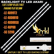 AKARI 40 INCH LED TV BACKLIGHT LE-4099T2- LE-40D881D- LE-40P88- SC 52VO AKARI LED TV BACKLIGHT