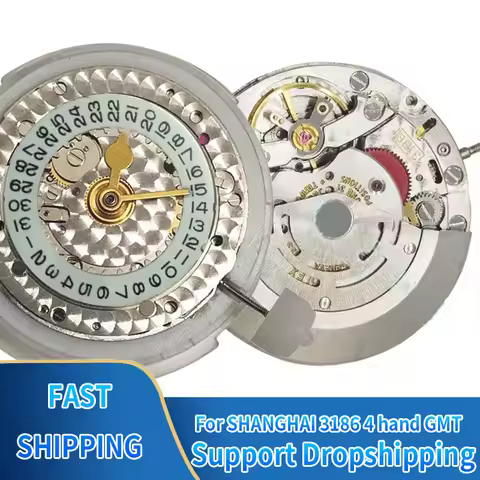 1 PCS Chinese 3186 GMT automatic mechanical movement blue balance wheel for RLX 16570 16713 116710 P