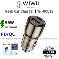 WIWU GEEK Wi-QC012 95W fast car charger for Smart phone 15 Pro Max, Laptop, Mac supports PD/QC 3.0 1