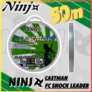 【PROGA】NINJA Castman Fluorocarbon Fishing Shock Leader Line 50M