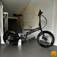 Fnhon Monsoon 22” • 18 Gears Shimano Sora Schwalbe Foldable Folding Foldie Bike Bicycle Black Dahon Tern Bifold Crius