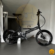 Fnhon Monsoon 22” • 18 Gears Shimano Sora Schwalbe Foldable Folding Foldie Bike Bicycle Black Dahon 