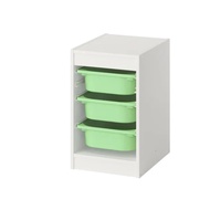 HIJAU 595.839.63 TROFAST Storage combination with box, white,/, light green, 34x44x56 cm