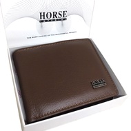 Horse Imperial Wallet กระเป๋าสตางค์แฟชั่น เรียบหรู ทรงสั้น รุ่นคลาสสิค สีน้ำตาล Classic (พร้อมกล่องใ
