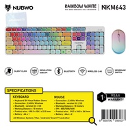 เมาส์คีย์บอร์ดไร้สาย Keyboard Mouse Nubwo NKM-643 Dual mode Wireless/Bluetooth RubberDome Switch(RAI