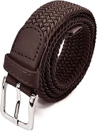 Unisex Elastic Fabric Belt Braided: 25 mm Wide Elastic Braided Belt Stretch Belt for Men and Women L