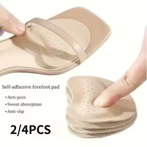 Sandal Anti-Slip Pads: High Heel Forefoot Cushions for Women, Pain Relief Sweat Absorbing Half Insol
