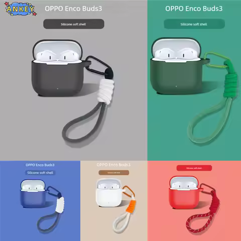 for OPPO Enco Buds3 Case Protective Nylon Lanyard Soft Cover Headphone Shells Anti Dust Sleeve Hand 