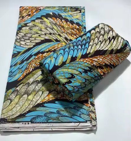 2026 Newest Grand Super 100% Cotton African Gold Wax Fabric High Quality Wax Print Ankara Fabric For