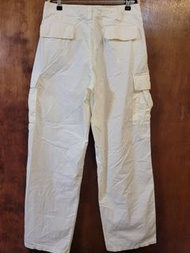 Esprit 白色中高腰 工作褲 工裝褲 口袋褲 33腰，比實際33還要小2號左右