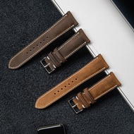 Handmade waxed cowhide watch strap for DW Daniel Wellington, Seiko, orient, citizen size 19mm, 21mm 