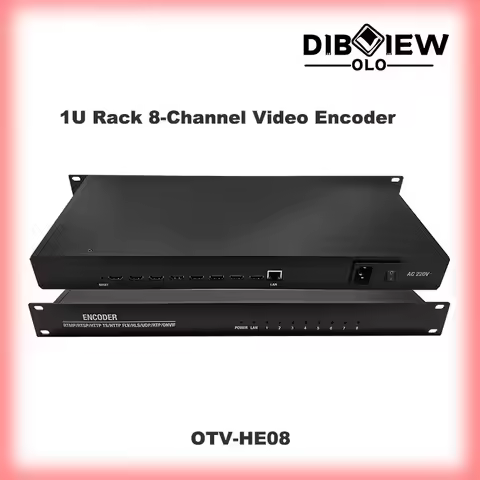 Dibview OTV-HE08 1U Rack 8 Channels HEVC H.265 H.264 HD to ip Video Stream Encoder For Live HD IPTV 