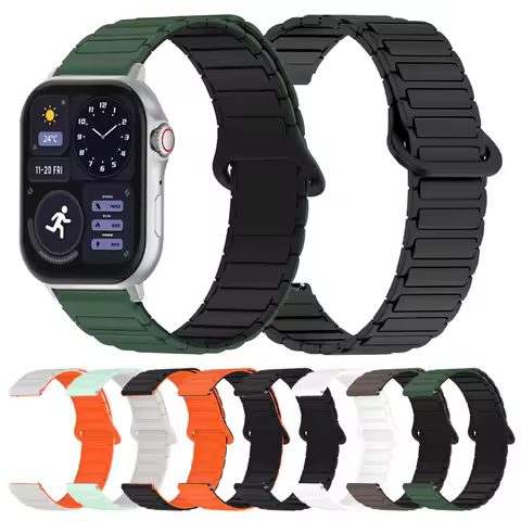 20mm 22mm Watch Strap For COLMI P71 P81 C81 M42 P60 P82 V70 P68 P73 Magnetic Silicone Bracelet Huawe