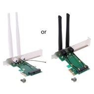 【Customer favorite】 Wireless Wifi Mini Pci-E Express To Pci-E Adapter 2 Antenna External Pc