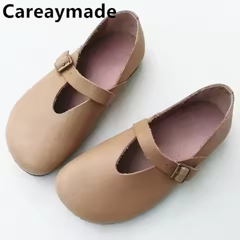 Careaymade-Genuine Leather pure handmade Women's shoes,the retro big size soft shoes,lady Leisure fa