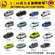 Start Diamond 1: 64 Alloy New Energy BYD Ideal Weilai Xiaopeng Mini Pocket Car Pull Back Toy Car Mod