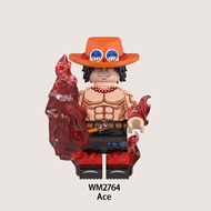 OP Nika Luffy ซิลเวอร์เรย์ลี่ Ace Yamato Sabo Carrot ฟิกเกอร์ Sanji อนิเมะ Kids Toys บล็อกตัวต่อ