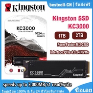 Kingston SSD KC3000 PCIe 4.0 NVMe M.2โซลิดสเตทไดรฟ์1024GB 2048GB ถึง7000เมกะไบต์/วินาทีสำหรับแล็ปท็อ
