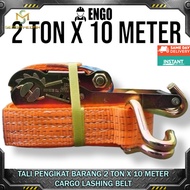 Tali Pengikat Barang Rachet Tie Down 2 Tx10M Tali Kargo Lashing Belt Tali Bak Truk Krek Sound Sistem