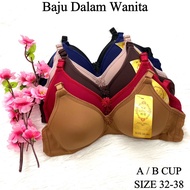 CUP A/B- Wireless Bra Cup A/B Full Cup/ Baju Dalam  Cup Penuh Cup A/B (Size 32-38)