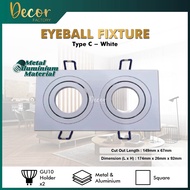 LED Eyeball Fitting Recessed Spotlight GU10 MR16 Casing Eye ball Frame Lampu Downlight Casing Light