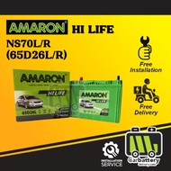 [Installation Provided] Amaron Hi Life NS70 NS70L NS70R 65D26L 65D26R Car Battery Bateri Kereta