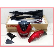 Cover Set + Stripe Yamaha RXZ CATALYZER (Merah Skala) 100% HLY Original Yamaha
