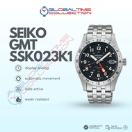 Seiko 5 Sports SSK023K1 GMT Field Sports Style Black Dial Stainless Steel Strap