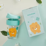 【韓國Keshop】Kakao Friends 附杯蓋玻璃隨行杯400ml ‧ Ryan