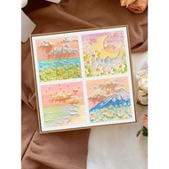 Moon Rose Little Prince DIY Lukisan Minyak Digital Empat Grid Penyembuhan Tekstur Bunga Lukisan Mewa