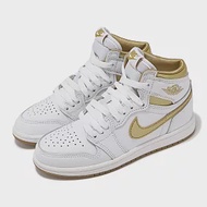 Nike 童鞋 Air Jordan 1 High OG PS 中童 白 金 高筒 喬丹 AJ1 休閒鞋 FD2597-107