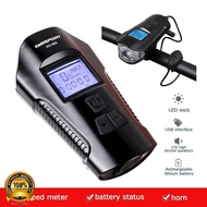 TaffSPORT LCD Waterproof Bicycle Horn Light + Speedometer