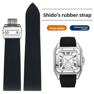 Compatible with Cartier Santos 100 Large Santos Silicone Watch Band Rubber Strap 25mm