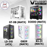 Invasion m-ATX ATX Casing GB09 / D3000 / BS-01 / LD-510 / GT-D Casing Black White Seaview With RGB F