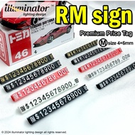 [RM Sign]Premium RM Price Tag Stand for Collectibles Display Label with Number Tiles 4X6 MM M Size