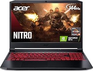 Acer Nitro 5 AN515-45-R83Z Gaming Laptop, AMD Ryzen 5 5600H Hexa-Core Processor | NVIDIA GeForce GTX 1650 | 15.6" FHD 144Hz IPS Display | 8GB DDR4 | 256GB NVMe SSD | WiFi 6 | Backlit Keyboard