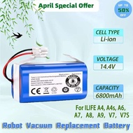 ใหม่ 14.4V 2600Mah เปลี่ยนแบตเตอรี่สำหรับ ILIFE A4 A4 A6 A7 A8 A9 V7 V7s เครื่องดูดฝุ่นหุ่นยนต์ 1865