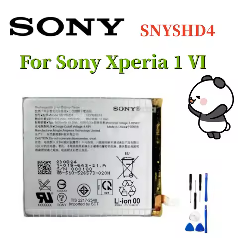 Original Replacement Battery SNYSHD4 For Sony Xperia 1 Ⅵ Xperia 1 V1 Bateria 5000mAh Batteria + Free