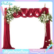 [HoME&life] For Wedding Arch Draping Fabric 29.5 Inch X 26.25 Feet Sheer Curtain Drapes Wine Red for