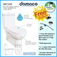 [CLIMATE VOUCHER] Velin 133 Rimless Flushing 2-Piece PP Seat Cover Toilet Bowl