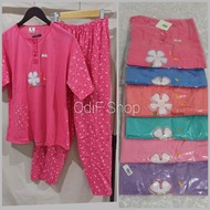 KATUN OdiF shop 502 CP Floral - Short Sleeve Cotton Pajamas Floral Trousers - Sleepwear