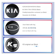 Set Nắp Đậy Trục Bánh Xe Thông Minh Ốp chụp mâm đúc KIA mẫu logo cũ vành 58mm màu đen trắng Cho Kia