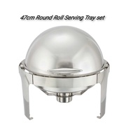 READY STOCK buffel set vip 47cm 😄Round Roll Serving Tray set 😍tray makanan 🥰tray kenduri
