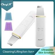 CkeyiN Ultrasonic Skin Scrubber Facial Skin Spatula EMS Ion Pore Cleaner Face Deep Cleansing