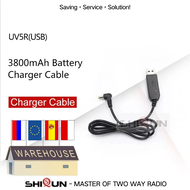 USB Charger Cable For BaoFeng Walkie Talkie UV-S9 Plus UV-5R UV-82 BF-F8 3800mAh BF-B3 Plus Walkie Talkie Ham Two Way Radio 25MM