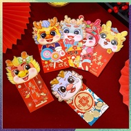 Chinese spring festival traditional angpao red packet bag 2024 happy new year decorations dragon element ampao red envelope pattern children's holiday wallet angpow money envelop